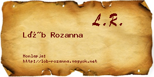 Löb Rozanna névjegykártya